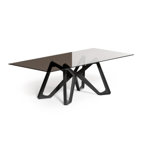 Tavolo Papillon Ozzio con piano in Cristallo 240x110 cm